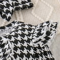 thumbnail image 5 of Splozh Newborn Photoshoot Outfits Boy Baby Girl Long Sleeve Romper with Ruffled Hem Fall Spring Set with Bow Headband Black,3-6 Months, 5 of 9