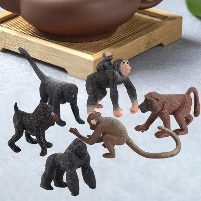 Estatuilla del juguete de juguetes del mini ártico chimpancé Yotijar Figuras de animales polares