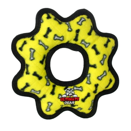 UPC: 0180181905414 | Tuffy Ultimate Gear Ring Yellow  Squeaky Durable Dog Toy