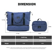 Travelhouse 5-Piece Hardside Luggage Set Spinner Lightweight Suitcase with TSA Lock & Duffel Bag. (Blue)
