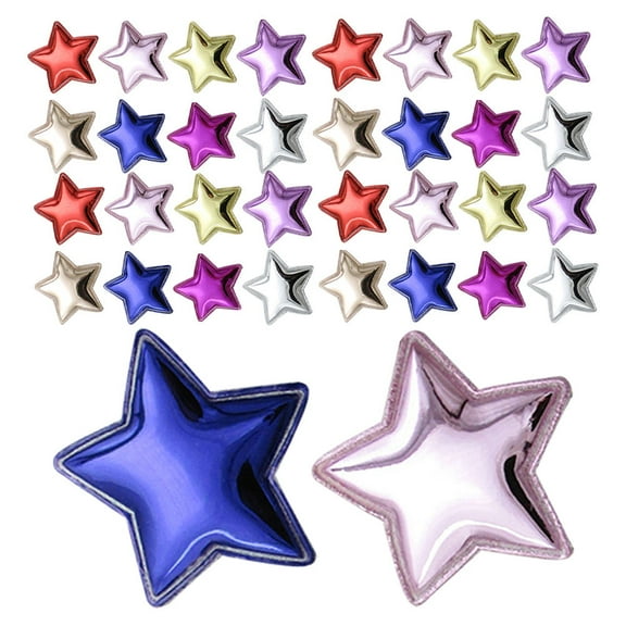 GAXIRE 40pcs Star Cake Decorations Assorted Color
