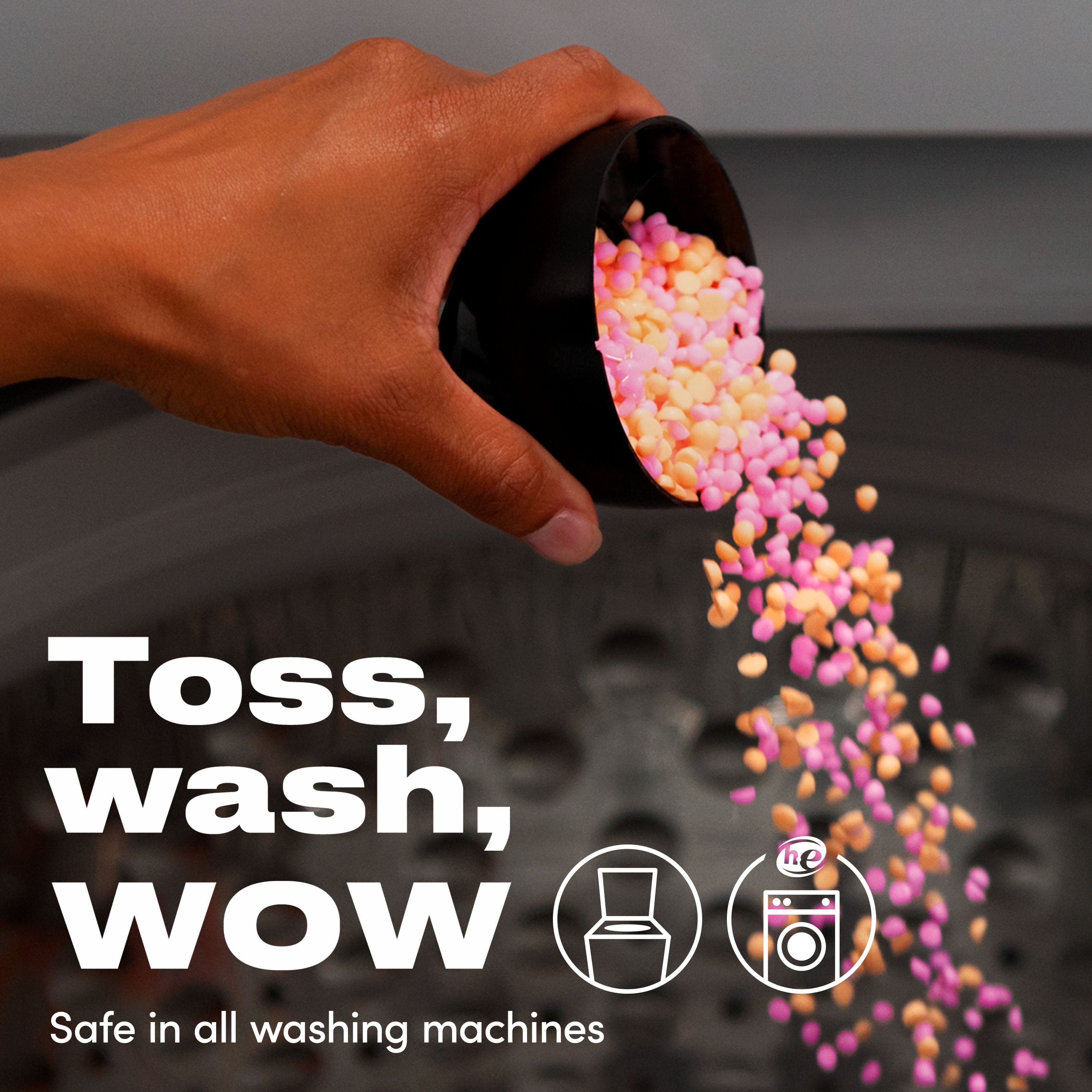 Downy Unstopables Fusions In-Wash Laundry Scent Booster Beads, Sunset & Citrus Scent, 2-in-1 All Day Freshness + Dual Scent Technology, 303 g