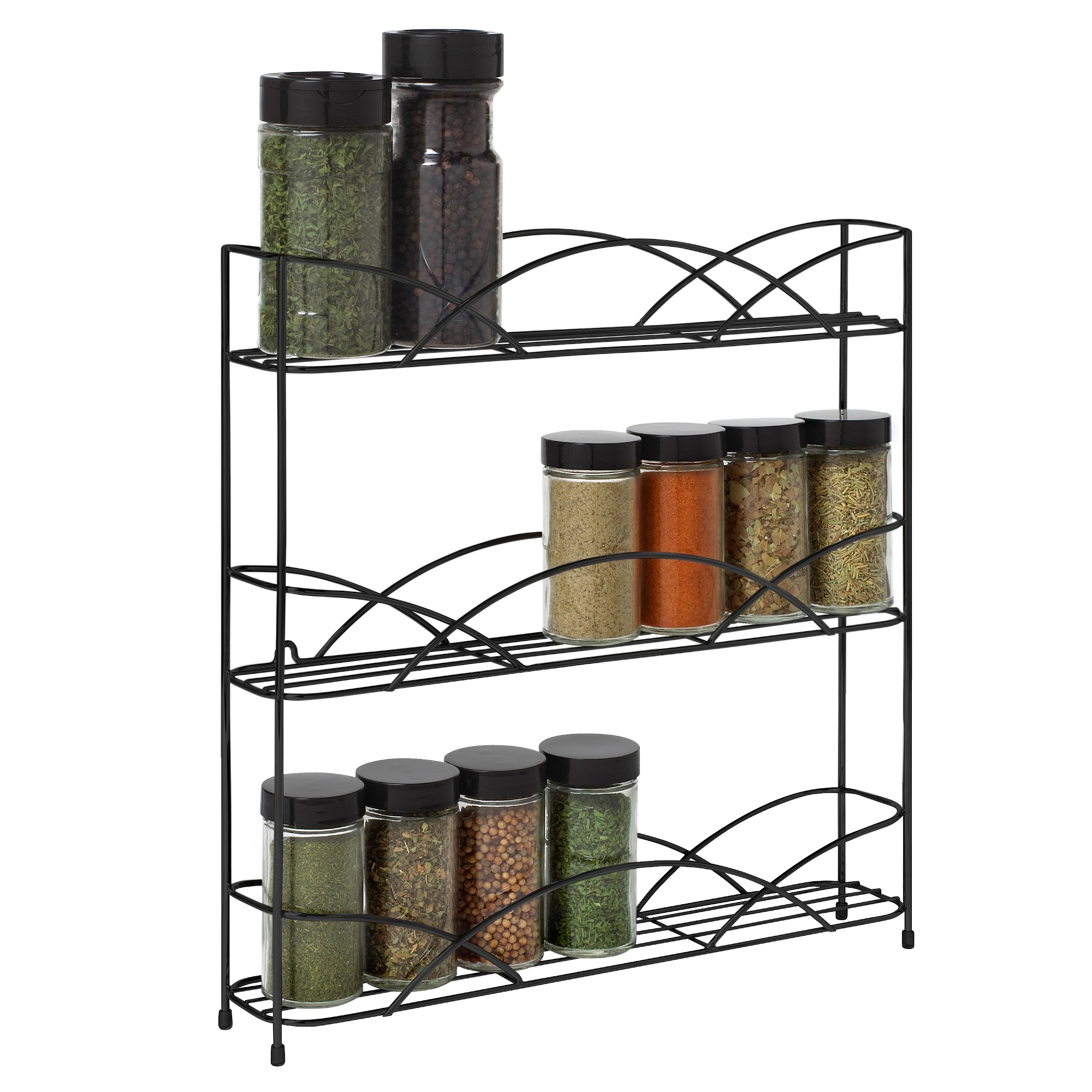 Spectrum 3-Tier Steel Spice Rack, Black photo 3