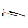 thumbnail image 6 of Mens Oversized Rimless Shield Wrap Sport Plastic Runners Sunglasses Black - Clear Mirror, 6 of 8