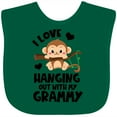 thumbnail image 3 of Inktastic Monkey I Love Hanging out with My Grammy Boys or Girls Baby Bib, 3 of 4