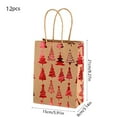 thumbnail image 3 of Christmas Snowflake Tote Gift Bag – 12pcs Kraft Paper Holiday Packaging, Reusable Gift Bags for Party, Home & Gift Wrapping, 3 of 5