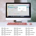 thumbnail image 5 of Wireless Keyboard and Mouse Combo - 2.4G Full-Sized Cute Colorful Retro Keyboard, 5 of 7