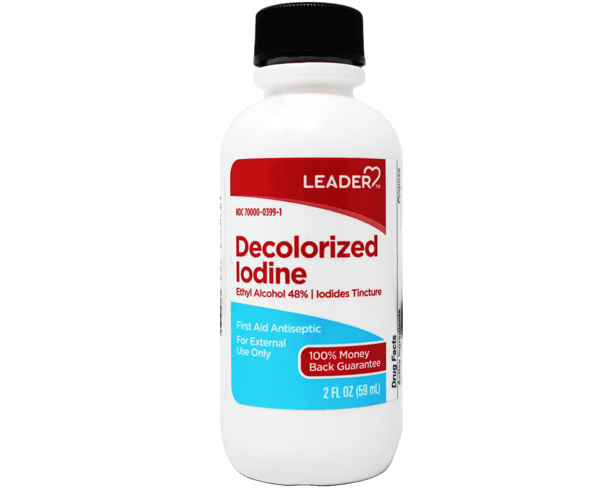 3 Pack - Leader Decolorized Iodine First Aid Antiseptic 2 fl oz