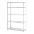 Hyper Tough 5 Tier Heavy Duty Wire Shelf Unit White 16"Dx48"Wx72"H