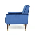 thumbnail image 4 of Nelson Velvet and Tanoak Armchair, 4 of 6