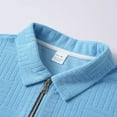 thumbnail image 6 of Ceisia Men's Slim Fit Short Sleeve Zip-Up Polo Shirt Turn-Down Collar Textured Fabric Spring Summer Shirt Gift, 6 of 7