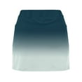 thumbnail image 6 of Women's Summer Ruffle Short Gradient Color Inner Shorts Pants Skirt Trendy Slim Fit Skorts with Pockets,Navy,3XL, 6 of 6