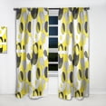 thumbnail image 2 of Designart 'Circular Abstract Retro Pattern Geometric I' Mid-Century Modern Curtain Panel, 2 of 5