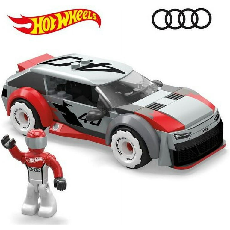 MEGA Hot Wheels Real World Racers Building Set - Buildable Audi R8 LMS GT2 Car With Micro Figure (Sold Separately)