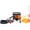 Black + Aluminum, variant on Powerful 37.7cc 4-Stroke Mini Tiller Cultivator with Gear Drive Transmission, Red Steel Frame for Garden Soil Preparation and Weeding