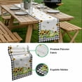 thumbnail image 5 of Sunflowers Table Runner - 72 Inch Long, Kitchen Dining Table Runner Dresser Scarves, Spring Farmhouse Country Truck Floral Black Plaid Farmhouse Decor for Coffee Tables Wedding Party Banquet, 5 of 8