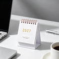 thumbnail image 5 of 2027 Desk Calendar, Small Standing Monthly Calendar with Gold Print for Office Desk, 5 of 7
