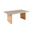 thumbnail image 3 of Better Homes & Gardens Vista Steel Metal Top Outdoor Dining Table, Boulder Metal Top with Teak Legs, 3 of 7