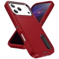 thumbnail image 2 of for iPhone 17 Pro Case, iPhone 17 Pro Phone Case with Built in Kickstand, Shockproof/Dustproof/Drop Proof Heavy Duty Military-Grade Rugged Protective Cover for iPhone 17 Pro,Red,For iPhone 17 Pro, 2 of 8