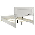 thumbnail image 3 of Dex Platform King Size Bed- Panel LED Headboard- White Wood Melamine Finish, 3 of 6