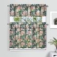 thumbnail image 2 of Kitchen Curtains and Valance Set 36 Inch Tier Pioneer Colorful Floral 3 Pieces Set Dining Room Small Curtain Drapes Cafe Curtains Valance for Home Decor Rod Pocket, 2 of 6