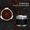 thumbnail image 2 of Fafa-Distributeur de Café & Tasseur, Outil de Distribution d'Espresso, Niveleur de Café à Double Tête Compatible avec Porte-Filtre Breville 53mm, Profondeur Réglable Professionnelle Tasseur à Main Espresso (53mm), 2 of 4