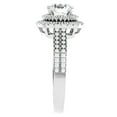 thumbnail image 3 of Butterfly Jewel 14K White Gold Plated Moissanite Wedding Anniversary Rings - 2 Ct Round Cut Moissanite Wedding Rings for Women's - Women's Jewellery Engagement Silver Rings - Anniversary Gifts, 3 of 3
