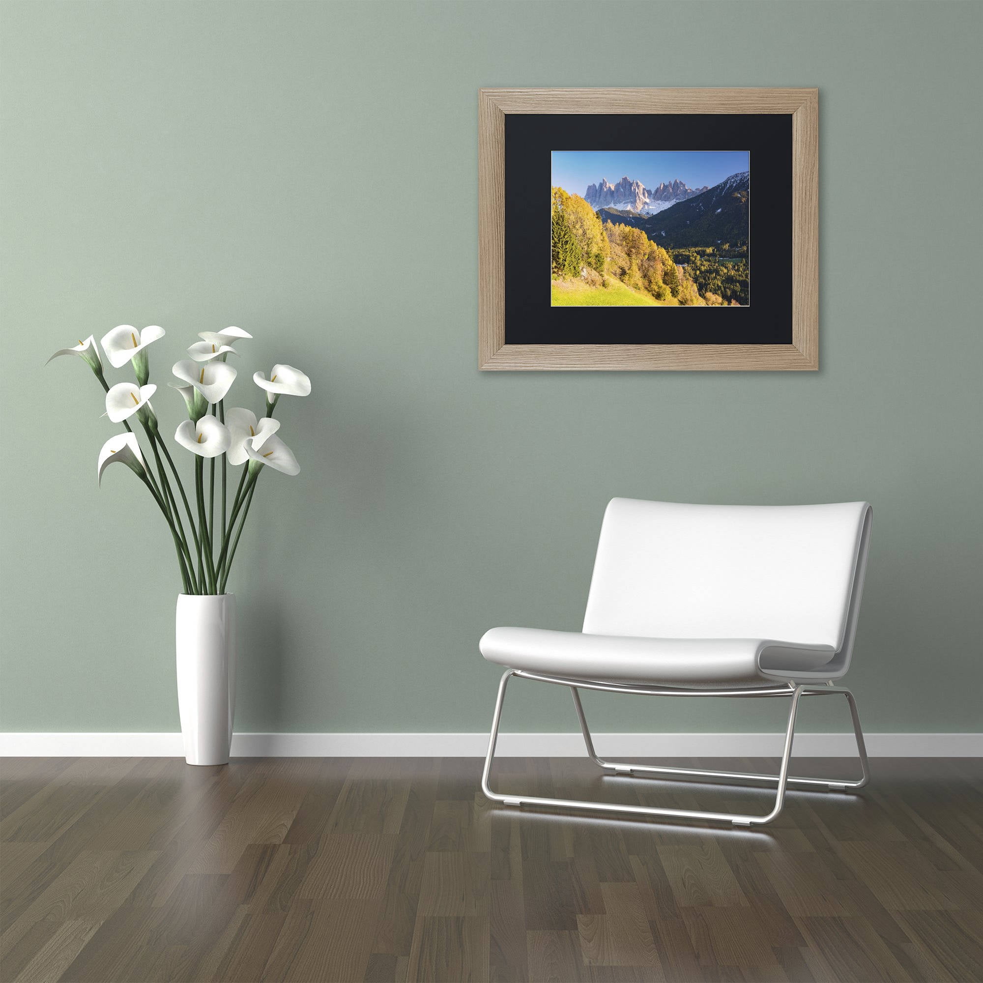 Trademark Fine Art "Autumn Grandeur" Canvas Art by Michael Blanchette Photography Black Matte, Birch Frame