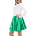 thumbnail image 2 of KAUOD Girls Metallic Mini Skirts High Waist Athletic Skirt with Shorts Activewear for Teens Kids Performance Tennis, 2 of 7