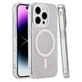 thumbnail image 3 of Designed for Apple iPhone 12 /12 Pro Fashion IMD Design Pattern Design Hybrid Thick with Magnetic Circle MagSafe Compatible Phone Case Cover [Light Pink Glitter], 3 of 4