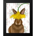 thumbnail image 2 of Fab Funky 15x18 Black Modern Framed Museum Art Print Titled - Daffodil Rabbit, 2 of 5