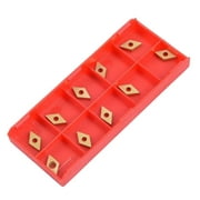 10pc Coated Carbide Inserts CCMT060204 Lathe Cutting Tools Facing Profiling Golden