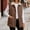 *24Brown, variant on Women's Plus Size Puffer Vest Sleeveless Zip Up Outerwear Quilted Puffy Winter Vest Jacket with Pockets