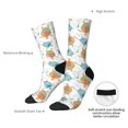 thumbnail image 4 of KLL Sea Turtle Print Cool Socks Men's Women's Crew Socks Funny Crazy Novelty Stockings, 4 of 6