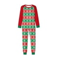 thumbnail image 2 of Busydd Family Christmas Pajamas Matching Sets Fashion Long Sleeve Holiday Print Christmas Pjs Casual Round Neck Tops and Pockets Pants Christmas Family Pajamas Sleepwear, 2 of 5
