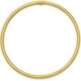 thumbnail image 2 of 14k Yellow Gold 3.2mm Diamond-cut Tube Slip-on Bangle - 8" Bracelet, 2 of 6
