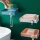 thumbnail image 3 of Juego de 2 estantes de baño - de pared - para baños, sin perforar (azul), 3 of 5