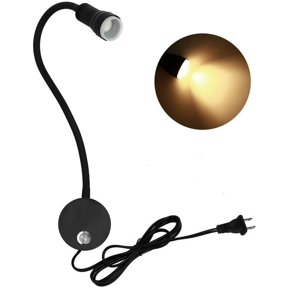 Dimmable Touch Switch Wall Light, LED Bed Reading Light Bedside Reading Light Headboard Wall Sconce Surface Mount for Bedroom Living Room Office - 5W / AC 85-265V / 3000K / Warm White Light