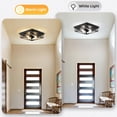 thumbnail image 4 of 2 Pack Flush Mount Ceiling Light, Modern Farmhouse Light Fixture,Industrial Square Metal Cage Ceiling Light for Kitchen, Hallway E26 Base(13in), 4 of 8