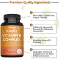 thumbnail image 4 of Super B Complex Vitamins - with B1, B2, B3, B5, B6, B12 - Supports energy, boosts immunity, and promotes metabolism - 120 Capsules, 4 of 8