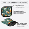 thumbnail image 3 of Yayeee Oven Mitts and Pot Holder Set of 4 Heat Resistant Kitchen Gloves Baking Hot Pad, Floral Orange Pattern, 3 of 5