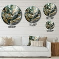 thumbnail image 5 of Designart "Ink On Stone Gold Teal Elegance" Abstract Oversized Wall Clock, 5 of 5