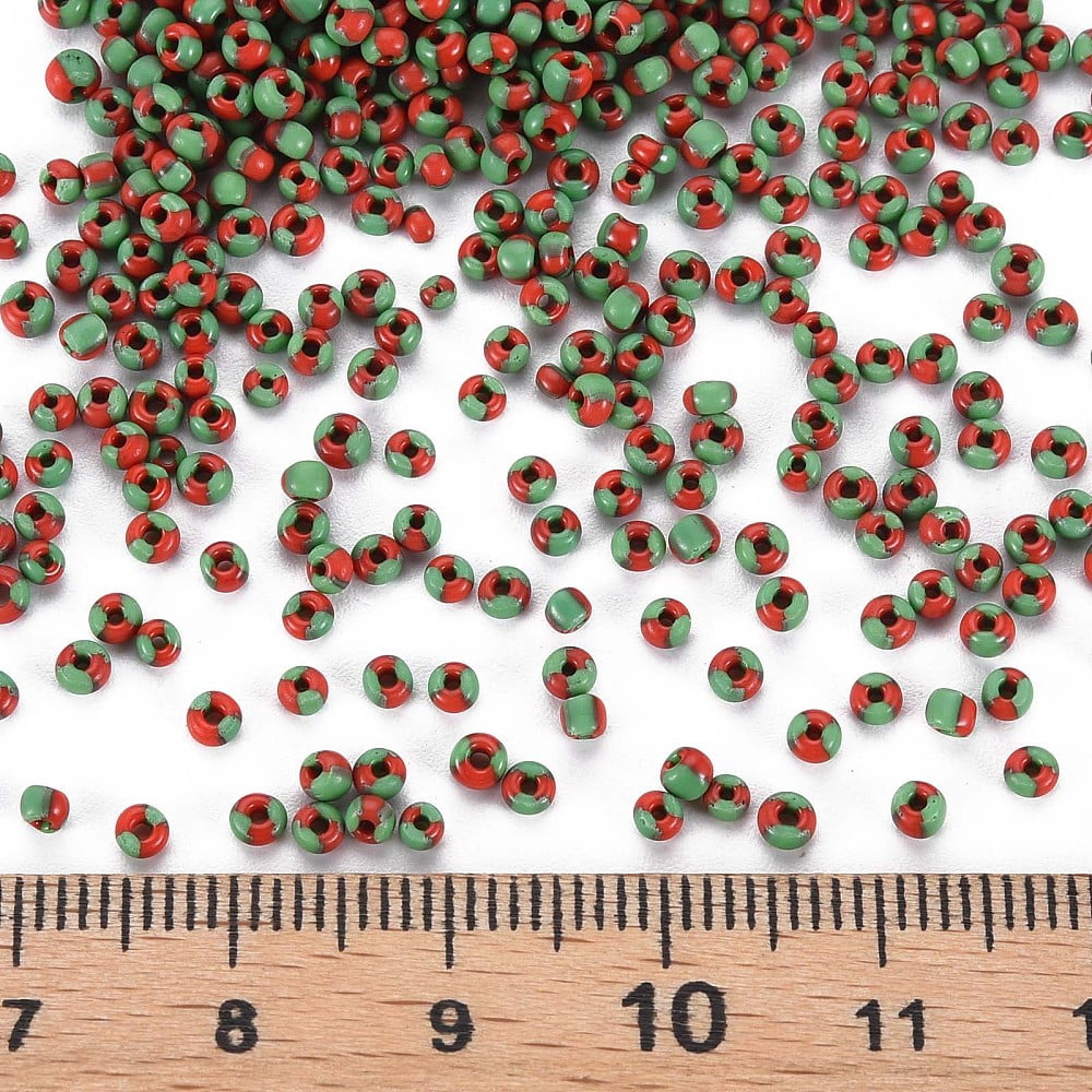 12/0 Glass Beads Opaque Colours Seep Green 2mm hole: 0.8mm