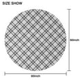thumbnail image 6 of Black White Plaid Checkered Pattern Round Tablecloth 60"x60",Wrinkle Wipeable Table Cloth for Kitchen Dining Room Picnic Patio Party, 6 of 6