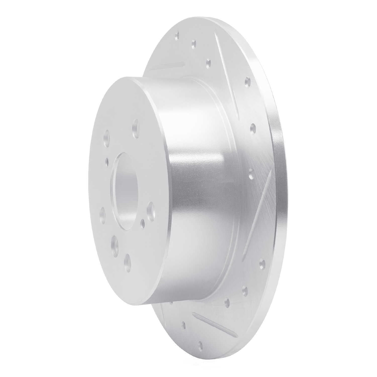 Dynamic Friction Company 631-76079R DFC Brake Rotor - Drilled And Slotted - Silver