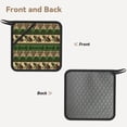 thumbnail image 2 of Disketp Dark Green Vintage Corn Pattern Pot Holders Kitchen Insulation Mats Heat Resistant Pot-Holder Oven Anti-Scald Pads for Cooking Baking, 7.1*7.1inch, 2 of 8