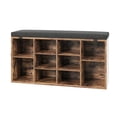 thumbnail image 2 of Kojooin Padded Entryway Bench with Shoe Storage, 10-Cubby Organizer and Handy Side Pockets for Daily Essentials, 2 of 8