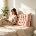 thumbnail image 4 of Tufted Headboard Pillow, Rectangular Bed Backrest Cushion For Reading, Large Back Support Pillow For Bed, Sofa, And Window Seat,100X50Cm, 4 of 8