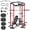 Power Cage- Red/Home Package (230LB Black Plates), variant on Mikolo Power Rack Cage with LAT Pulldown System,1200 lbs Capacity Power Rack with 800 lbs Capacity Weight Bench and 1500 lbs Capacity Barbell(Red Combo)