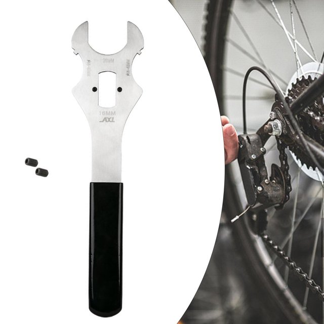 Herramienta de soporte de fondo de bicicleta compacta compacta portátil resistente de metal universal herramienta de reparación de mango largo para la